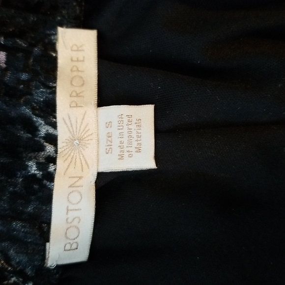 Boston Proper Velvet Palazzo Pant Size S Burnout Velvet - Picture 6 of 8